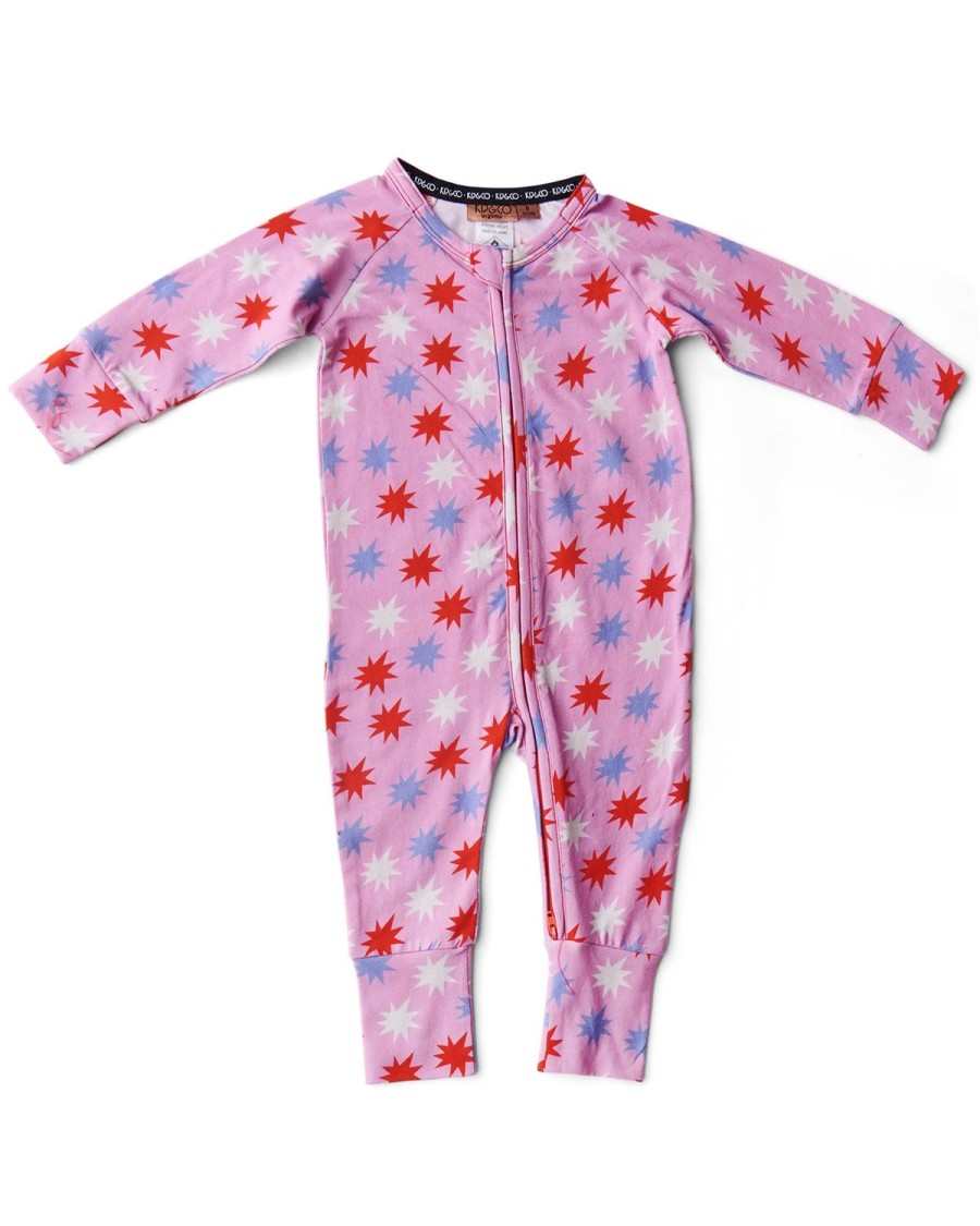 Apparel Kip&Co Rompers | Be A Star Organic Long Sleeve Zip Romper