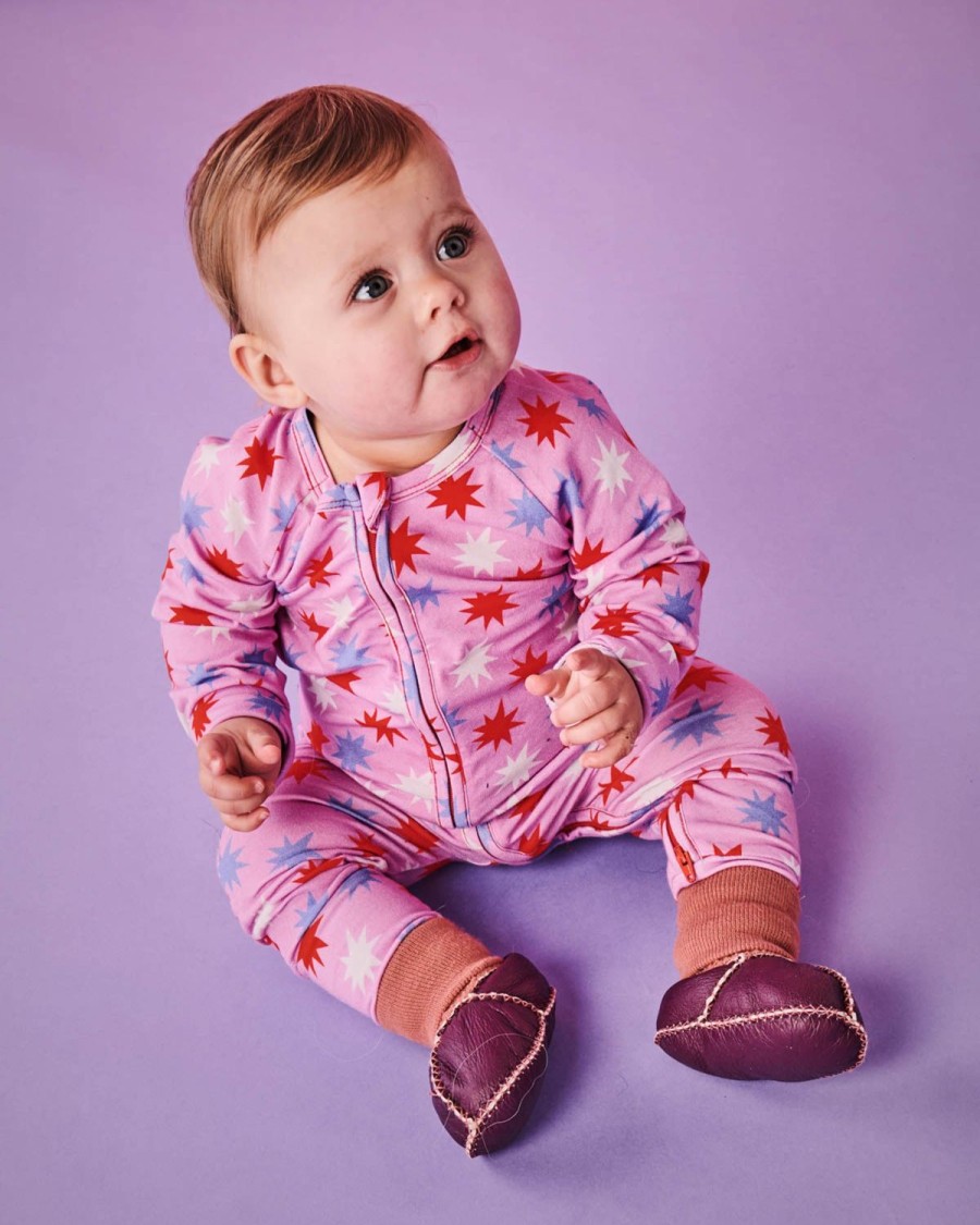 Apparel Kip&Co Rompers | Be A Star Organic Long Sleeve Zip Romper