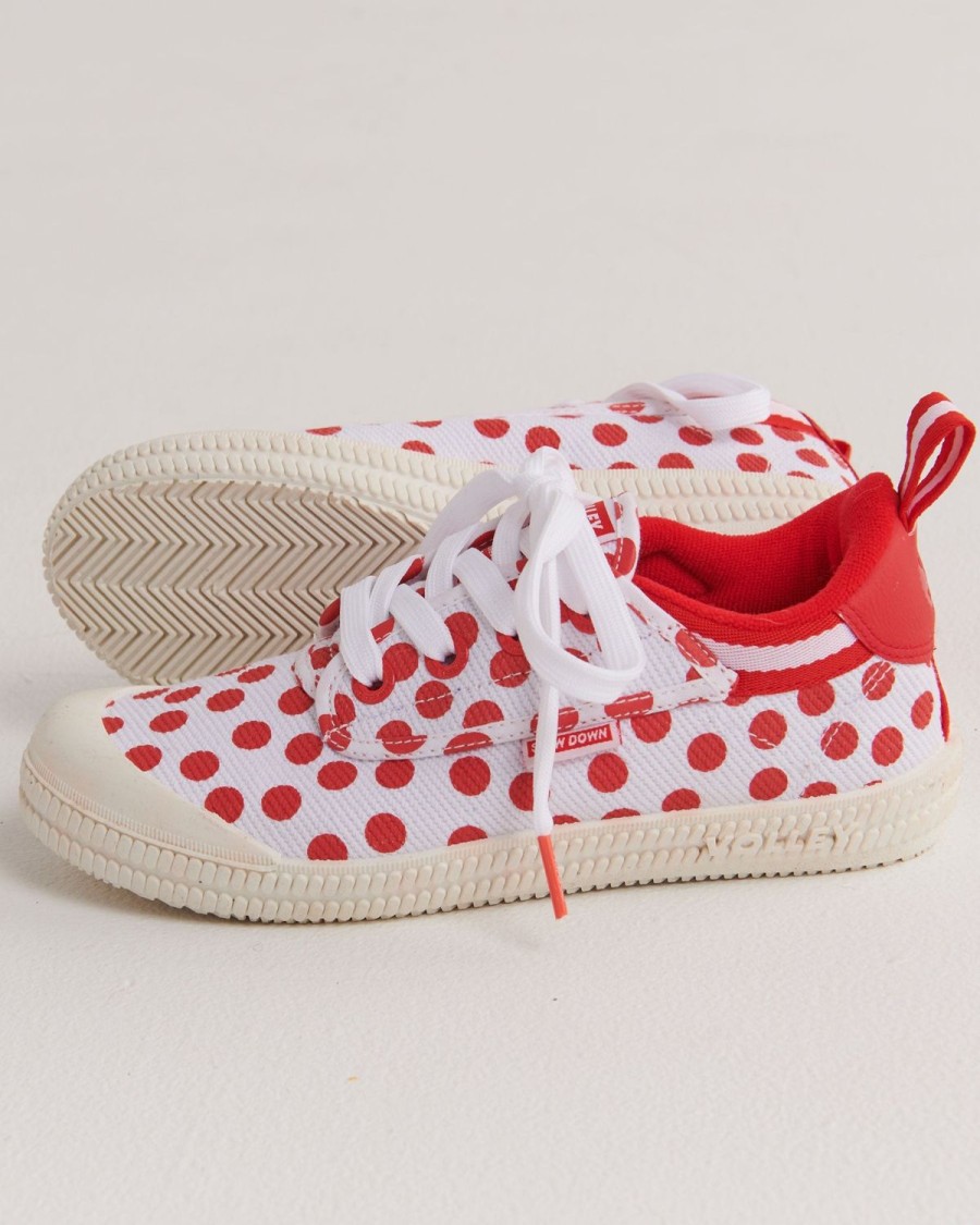 Kid Kip&Co | Volley X Kip&Co Red Polka Dot Heritage Low Sneaker