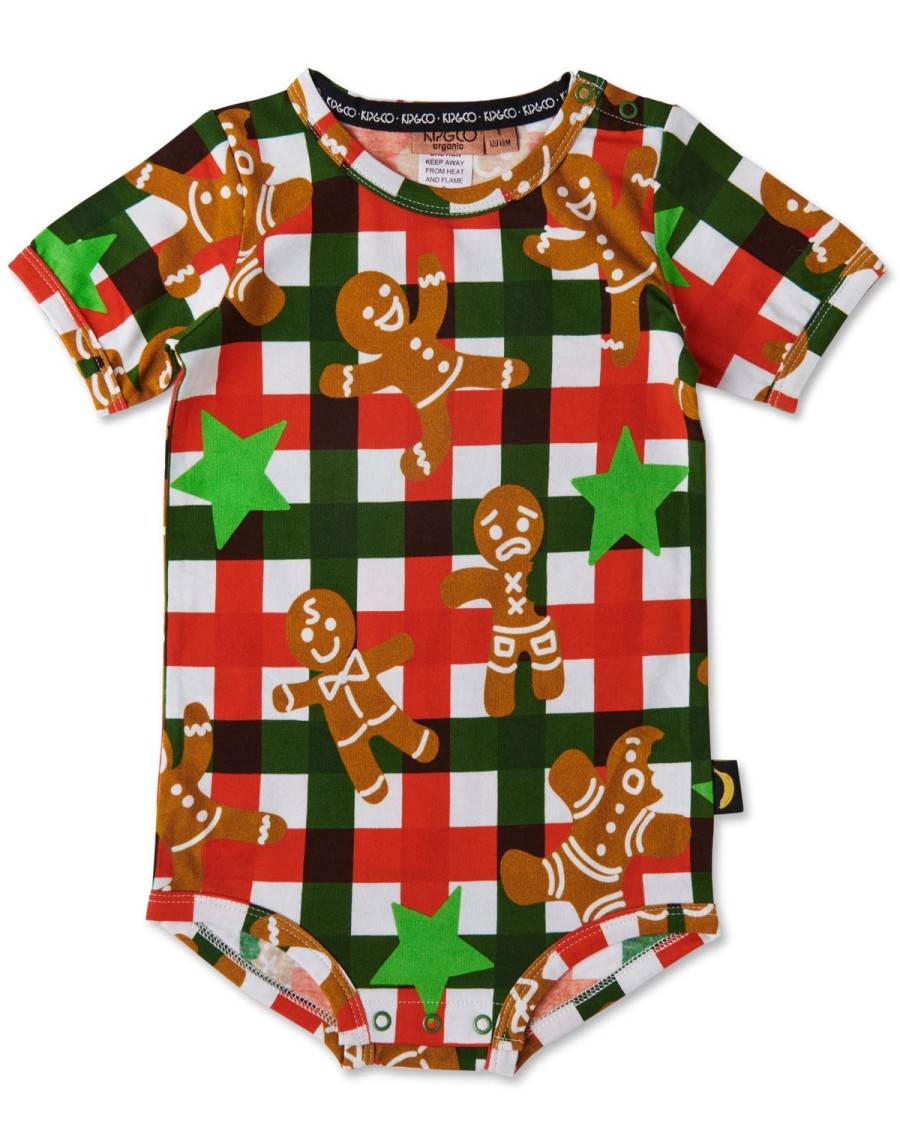 Apparel Kip&Co Rompers | Gingerbread Organic Short Sleeve Romper