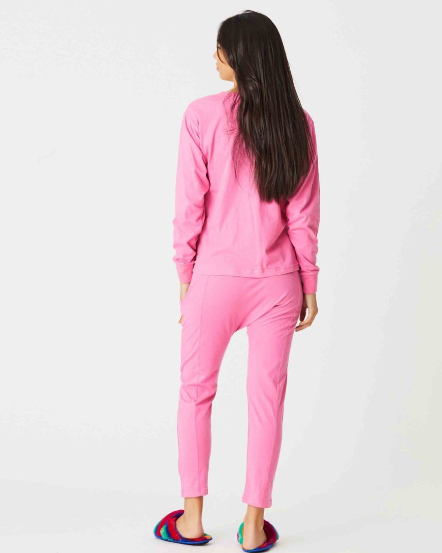 Apparel Kip&Co Adult Pjs | Bubblegum Long Sleeve Top