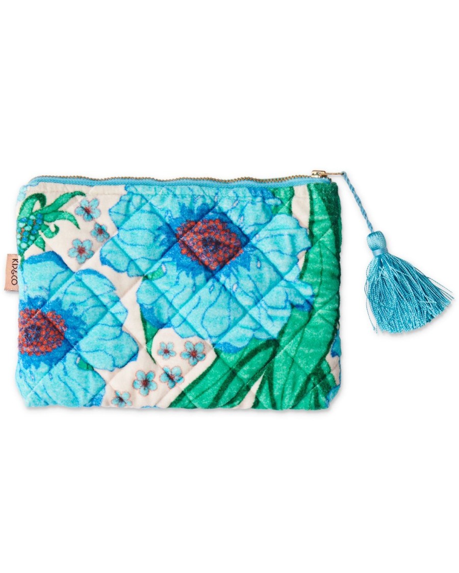 Homewares Kip&Co Cosmetic Purses | Tumbling Flowers Velvet Cosmetics Purse