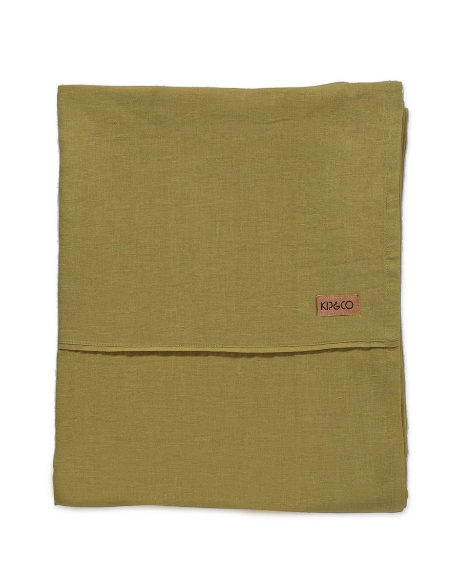 Bedding Kip&Co Flat Sheets | Olive Linen Flat Sheet