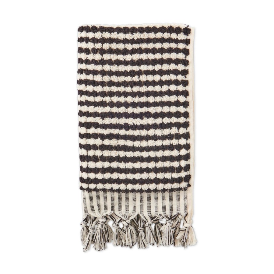 Homewares Kip&Co Towels | Black & White Pebbles Turkish Hand Towel