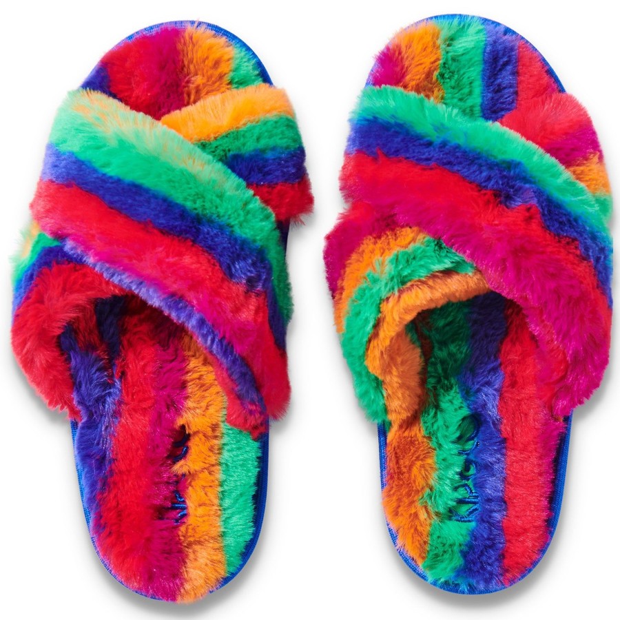 Apparel Kip&Co Adult Slippers & Boots | Rainbow Blast Adult Slippers