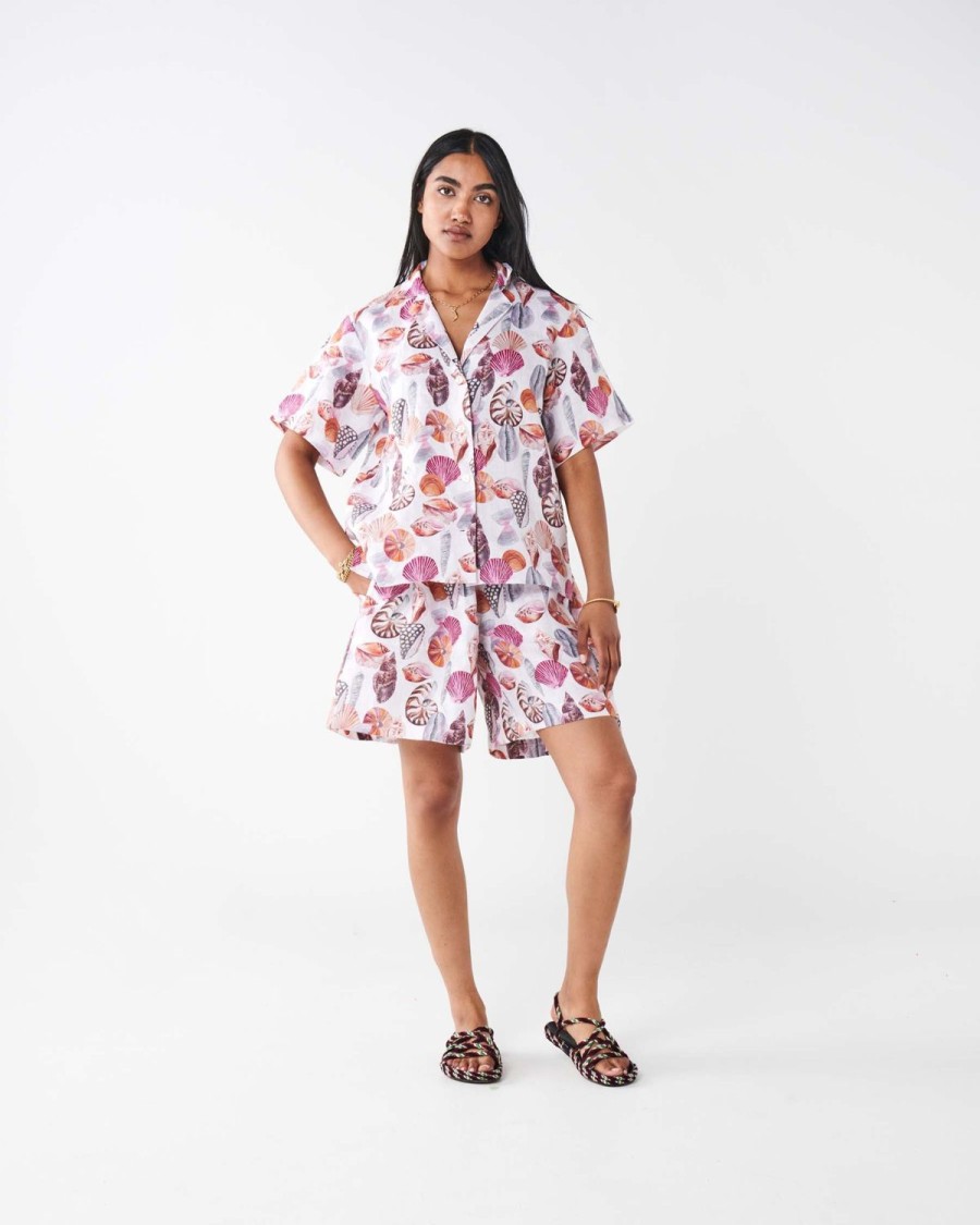 Apparel Kip&Co Tops | Seashore Linen Short Sleeve Shirt