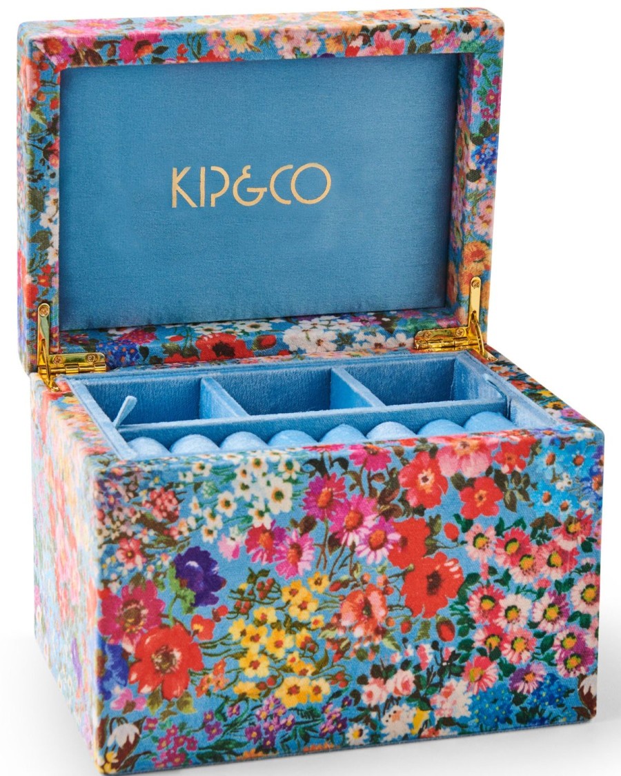 Homewares Kip&Co Jewellery Boxes | Forever Floral Large Velvet Jewellery Box