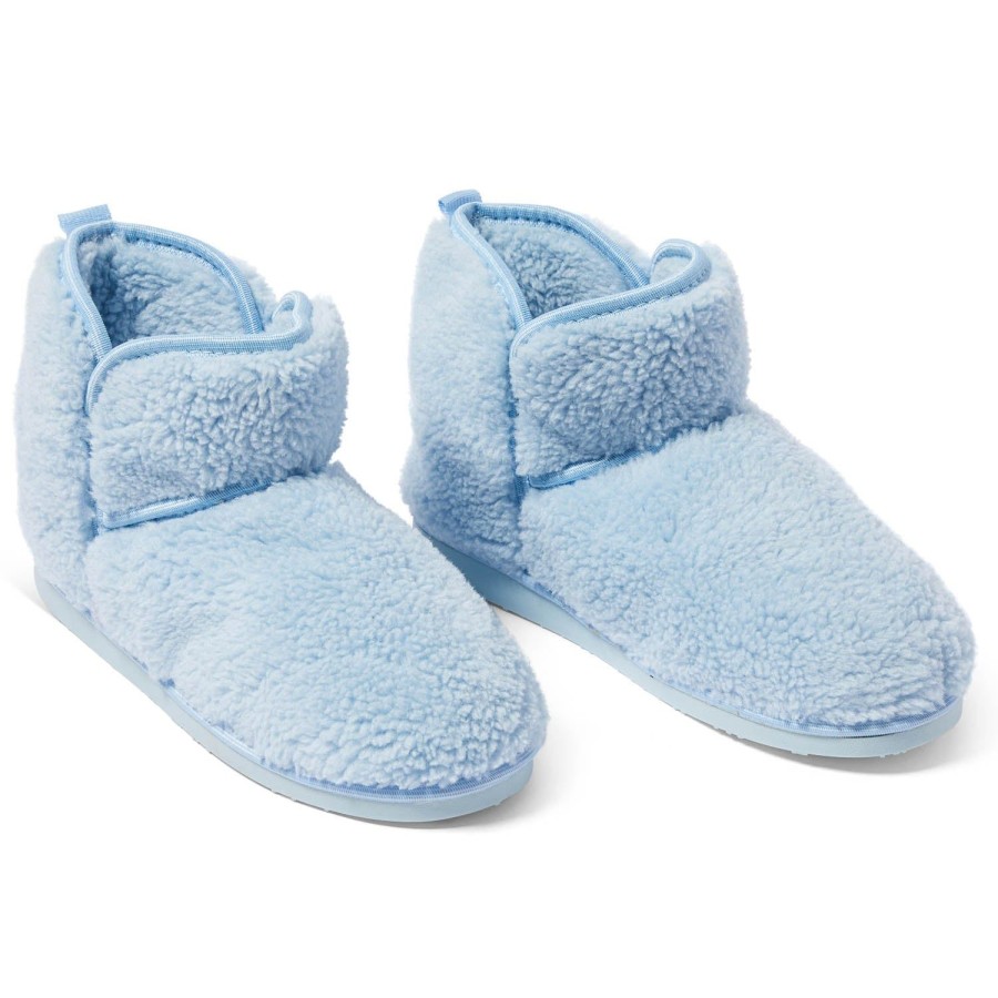 Apparel Kip&Co Adult Slippers & Boots | Egg Shell Blue Boucle Adult Boot