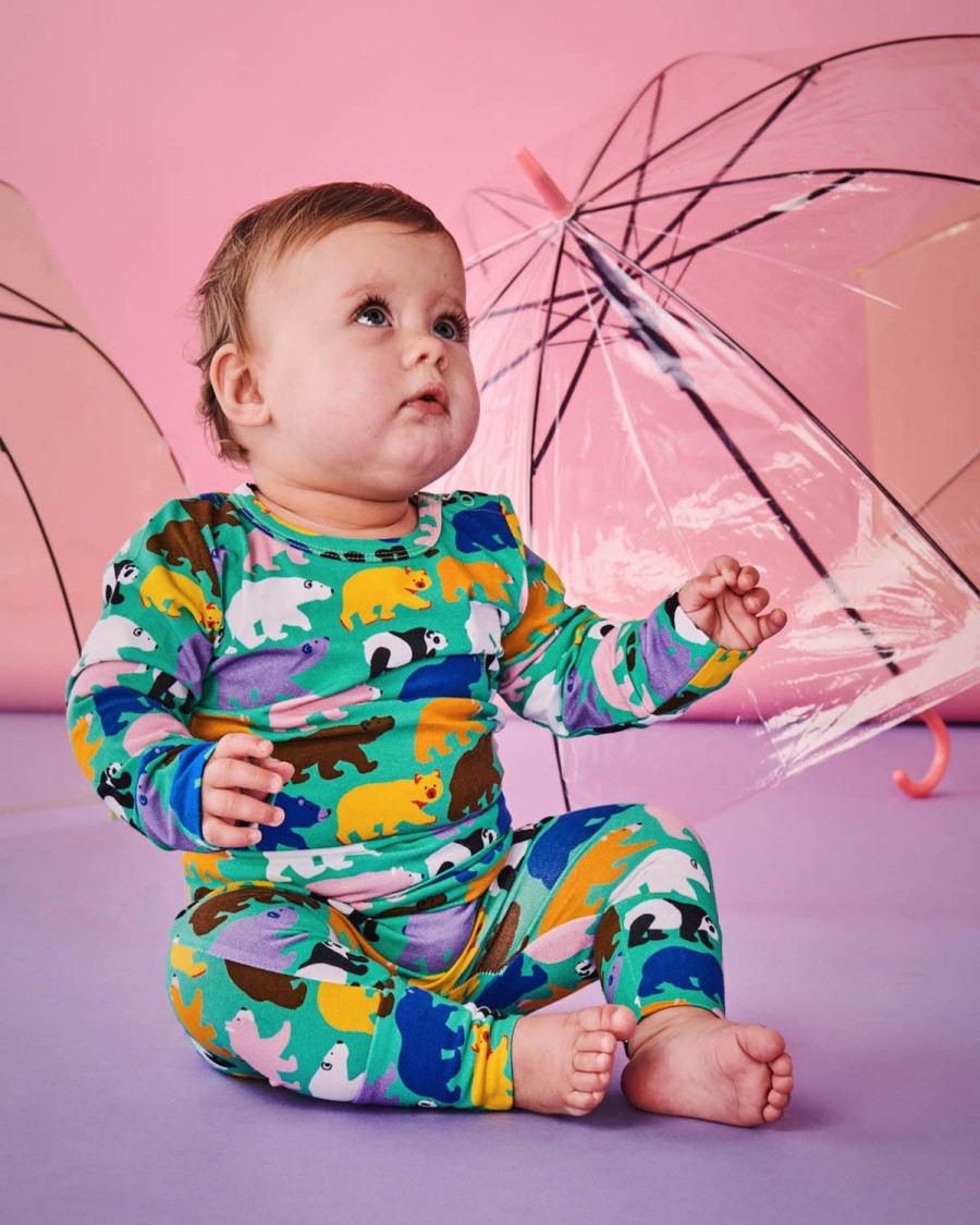 Apparel Kip&Co Baby Pjs | Can'T Bear It Organic Long Sleeve Romper