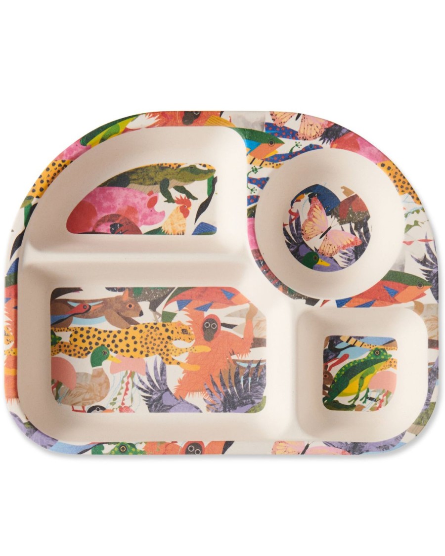 Homewares Kip&Co Bamboo Melamine | All Creatures Great & Small Bento Tray