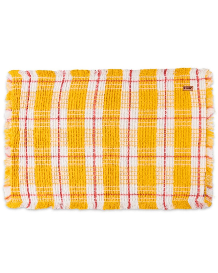 Homewares Kip&Co Bath Mats | Lemon Meringue Waffle Bath Mat