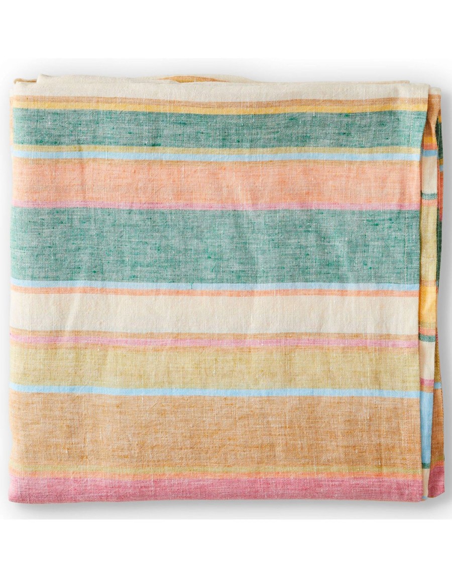 Homewares Kip&Co Table Linen | Fez Stripe Round Linen Tablecloth