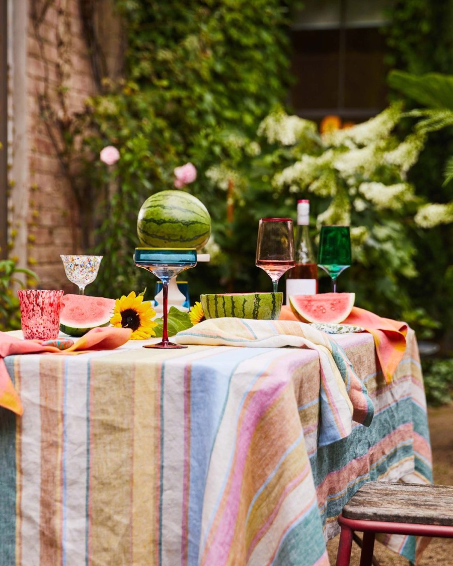 Homewares Kip&Co Table Linen | Fez Stripe Round Linen Tablecloth