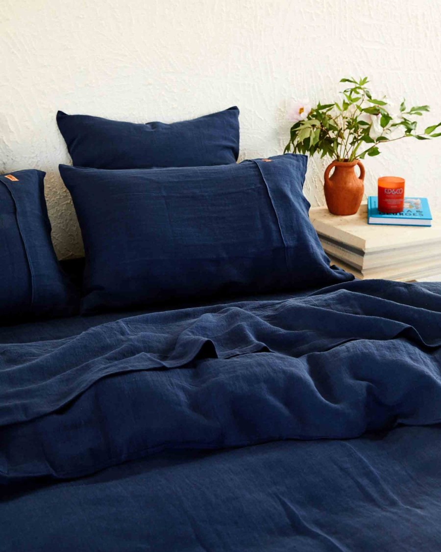 Bedding Kip&Co European Pillowcases | Indigo Linen European Pillowcase