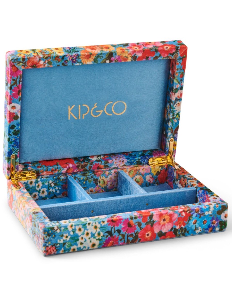 Homewares Kip&Co Jewellery Boxes | Forever Floral Small Velvet Jewellery Box