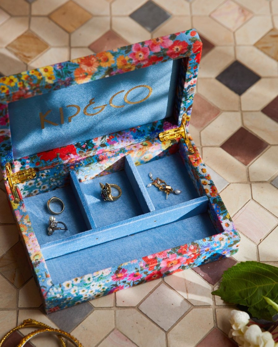 Homewares Kip&Co Jewellery Boxes | Forever Floral Small Velvet Jewellery Box