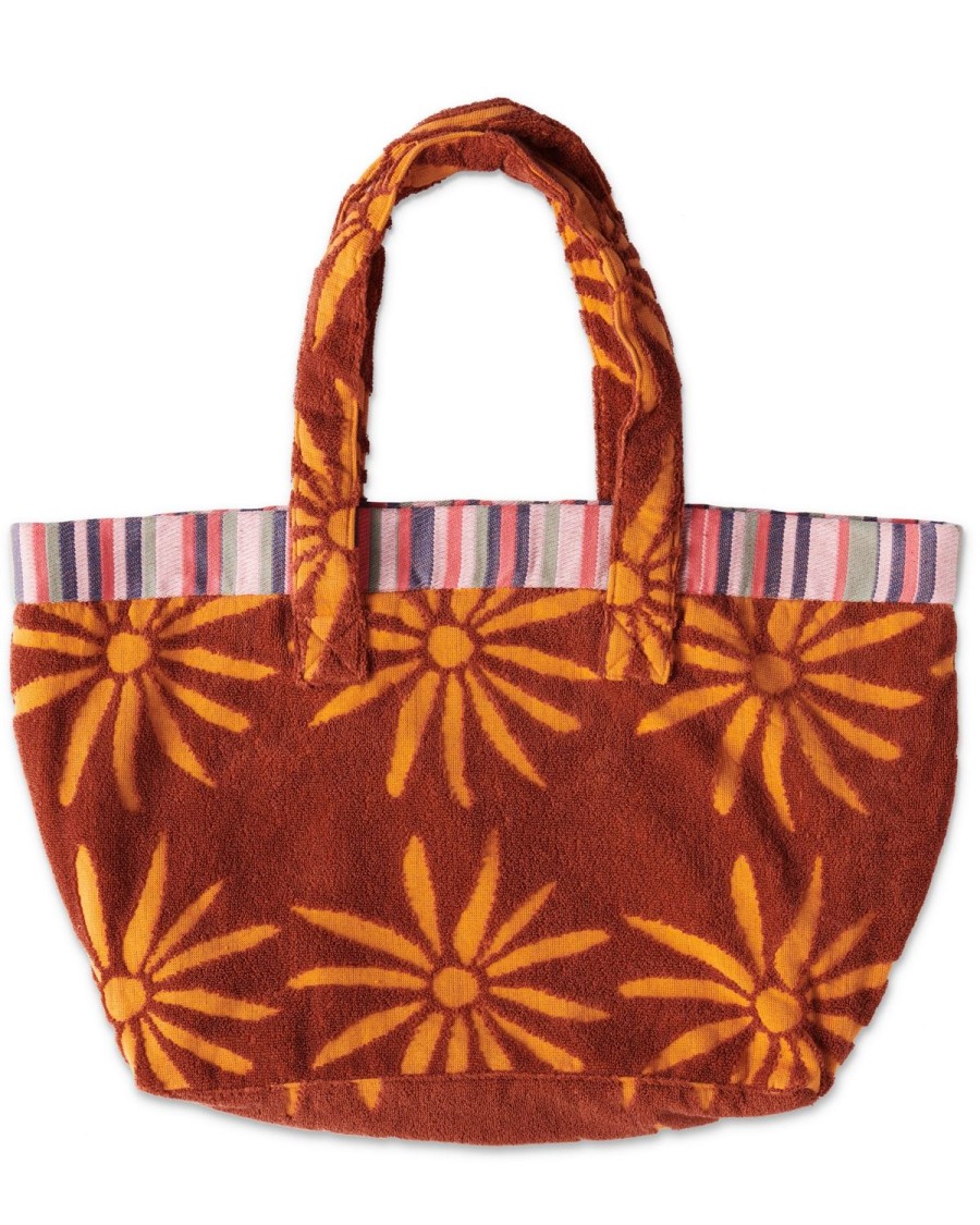 Apparel Kip&Co Beach & Tote Bags | Kip&Co X The Vista Daisy Terry Oversized Beach Bag