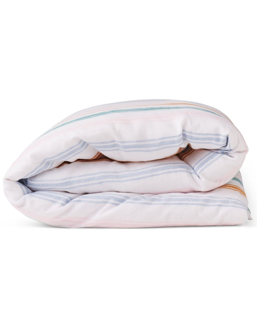 Bedding Kip&Co Quilt Covers | Siesta Stripe Linen Quilt Cover