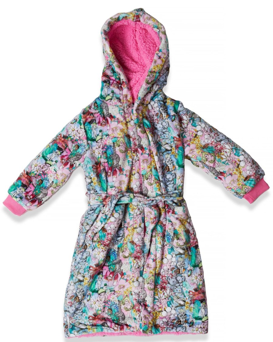 Apparel Kip&Co Kid Robes | Kip&Co X May Gibbs Pals Forever Kuddle Kids Robe