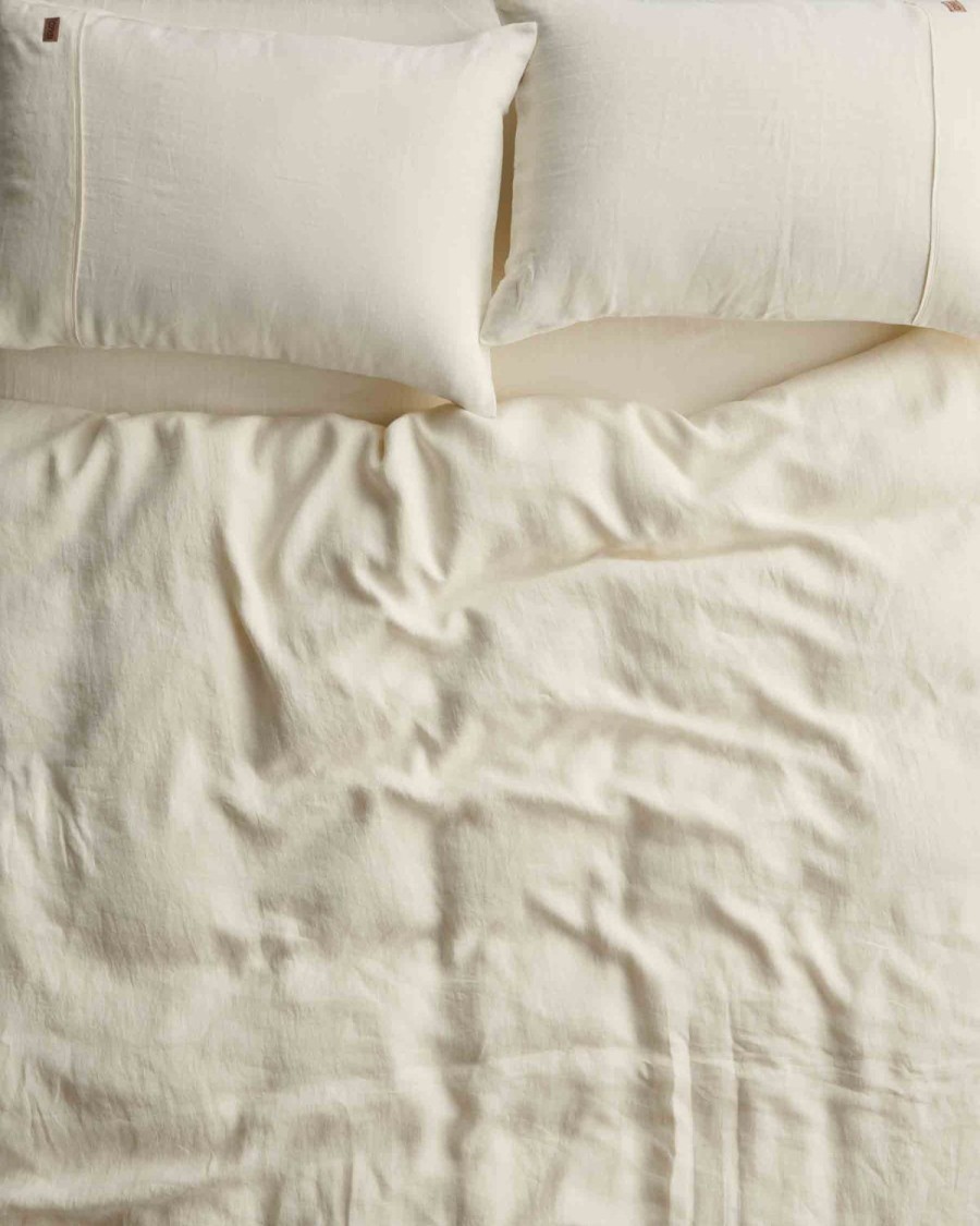 Bedding Kip&Co Pillowcases | Cloud Dancer Linen Pillowcases