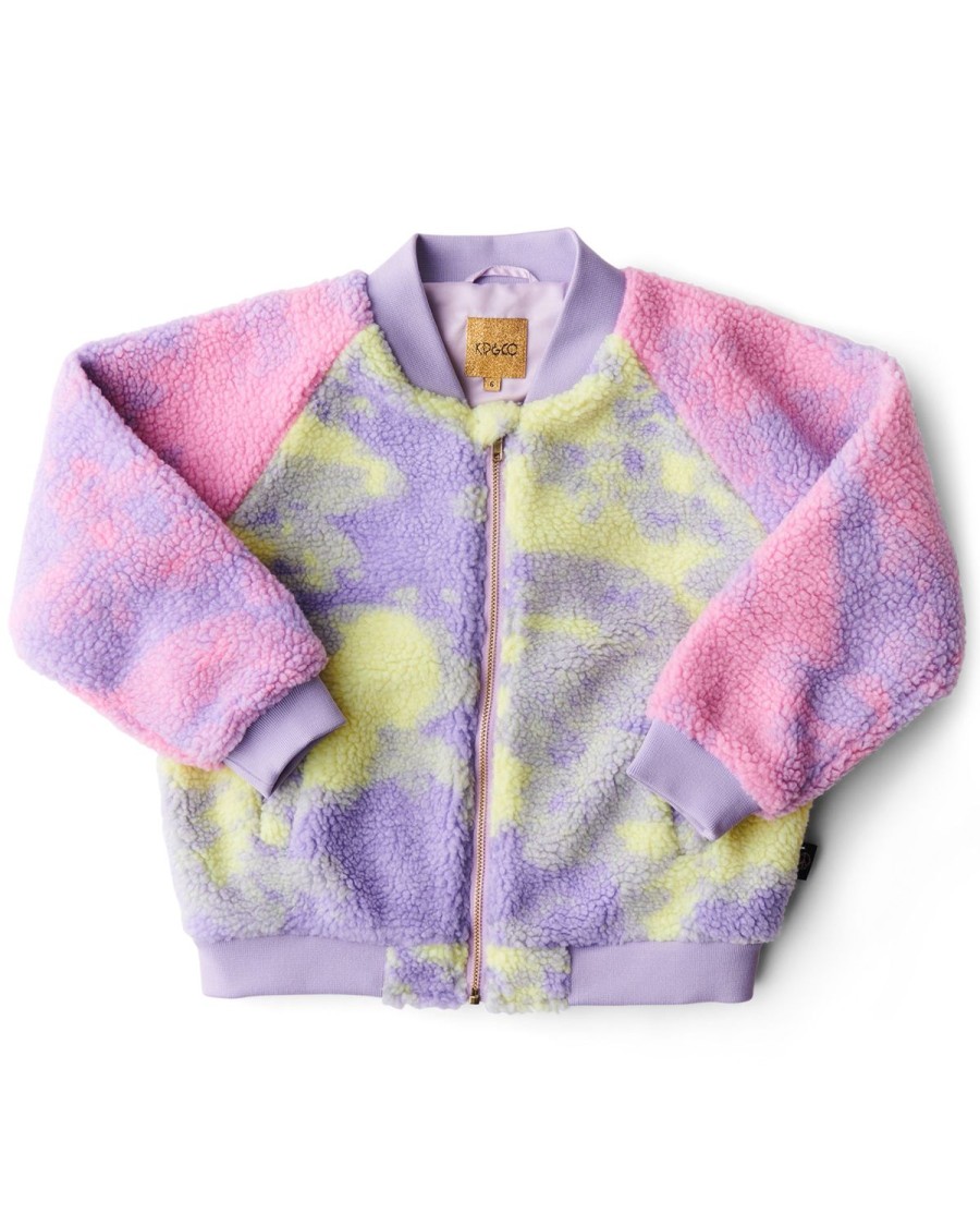 Apparel Kip&Co Knitwear & Jackets | Fairy Floss Sherpa Bomber Jacket