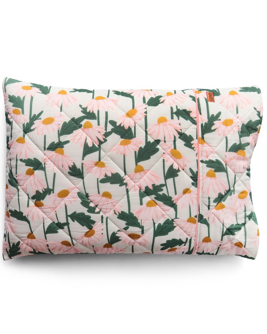 Bedding Kip&Co Pillowcases | Daisy Bunch Organic Cotton Quilted Pillowcases