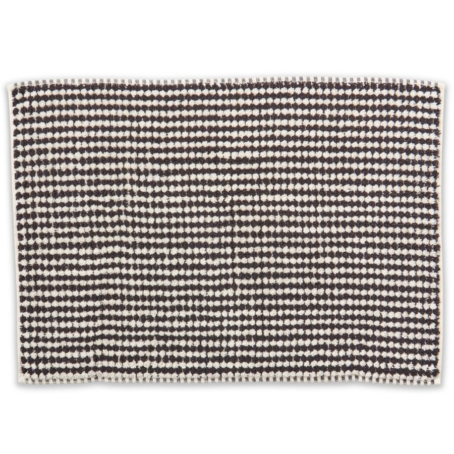 Homewares Kip&Co Bath Mats | Black & White Pebbles Turkish Bath Mat