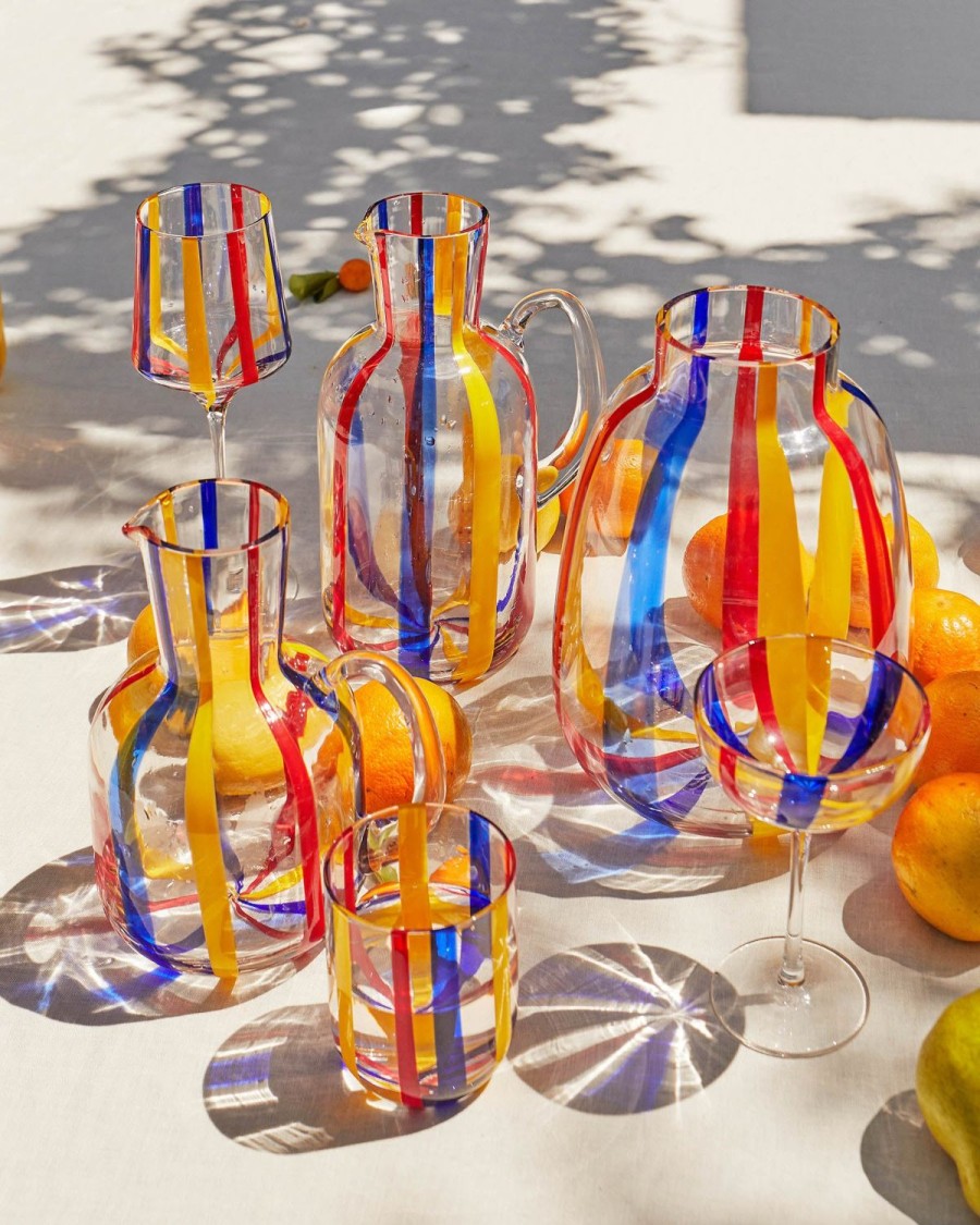 Homewares Kip&Co Glassware | Island Stripe Carafe & Glass