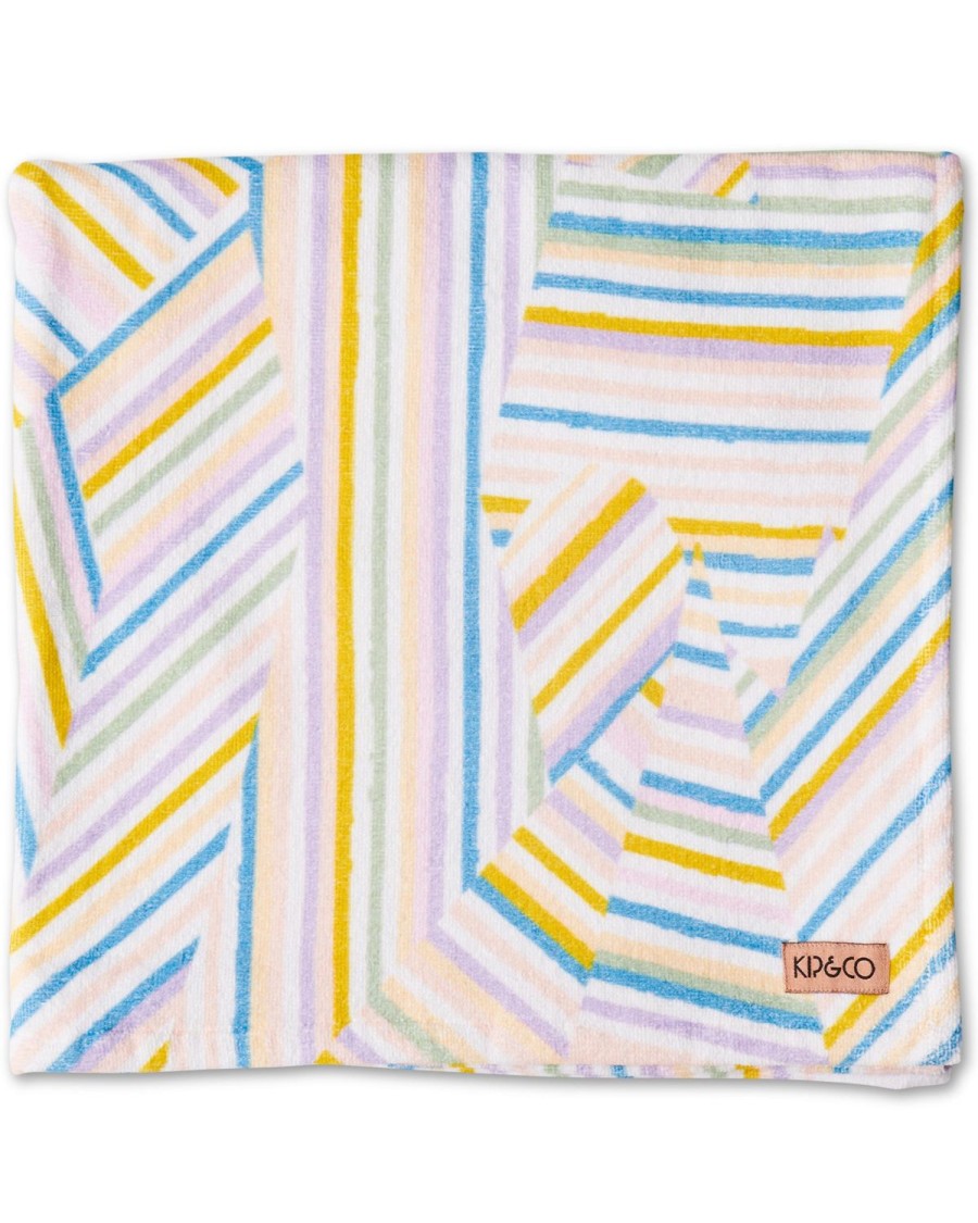 Homewares Kip&Co Towels | Stripes Of Paros Printed Terry Bath Towel