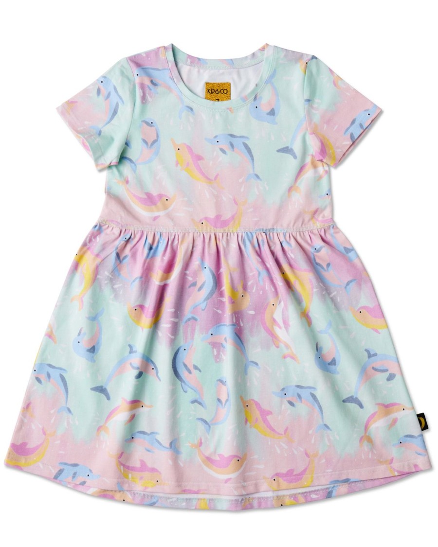 Apparel Kip&Co Dresses & Jumpsuits | Dolphin Magic Organic Cotton Everyday Dress