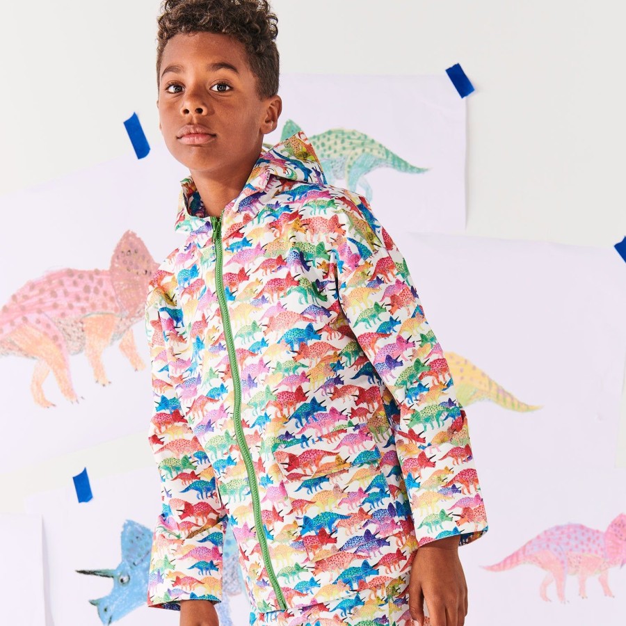 Apparel Kip&Co Knitwear & Jackets | Kip&Co X Melbourne Museum Triceratops Raincoat