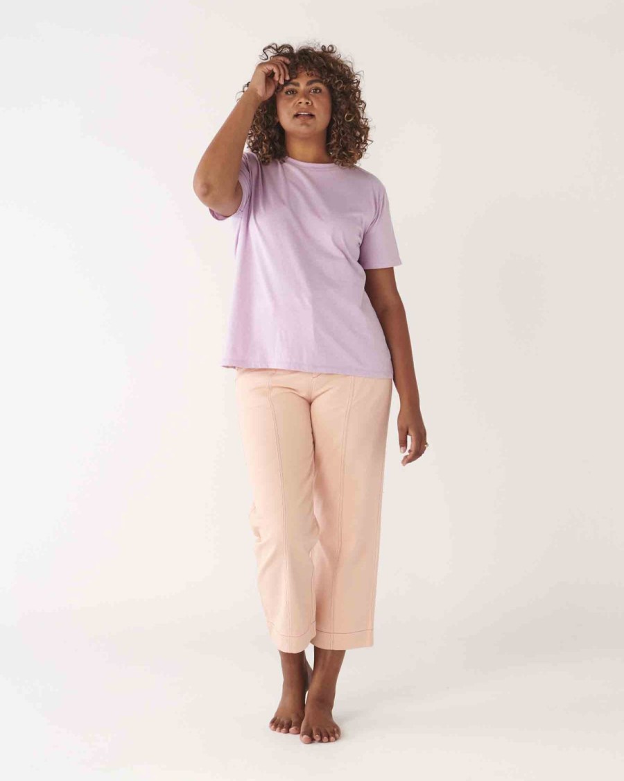 Apparel Kip&Co Tops | Lilac Basic Tee