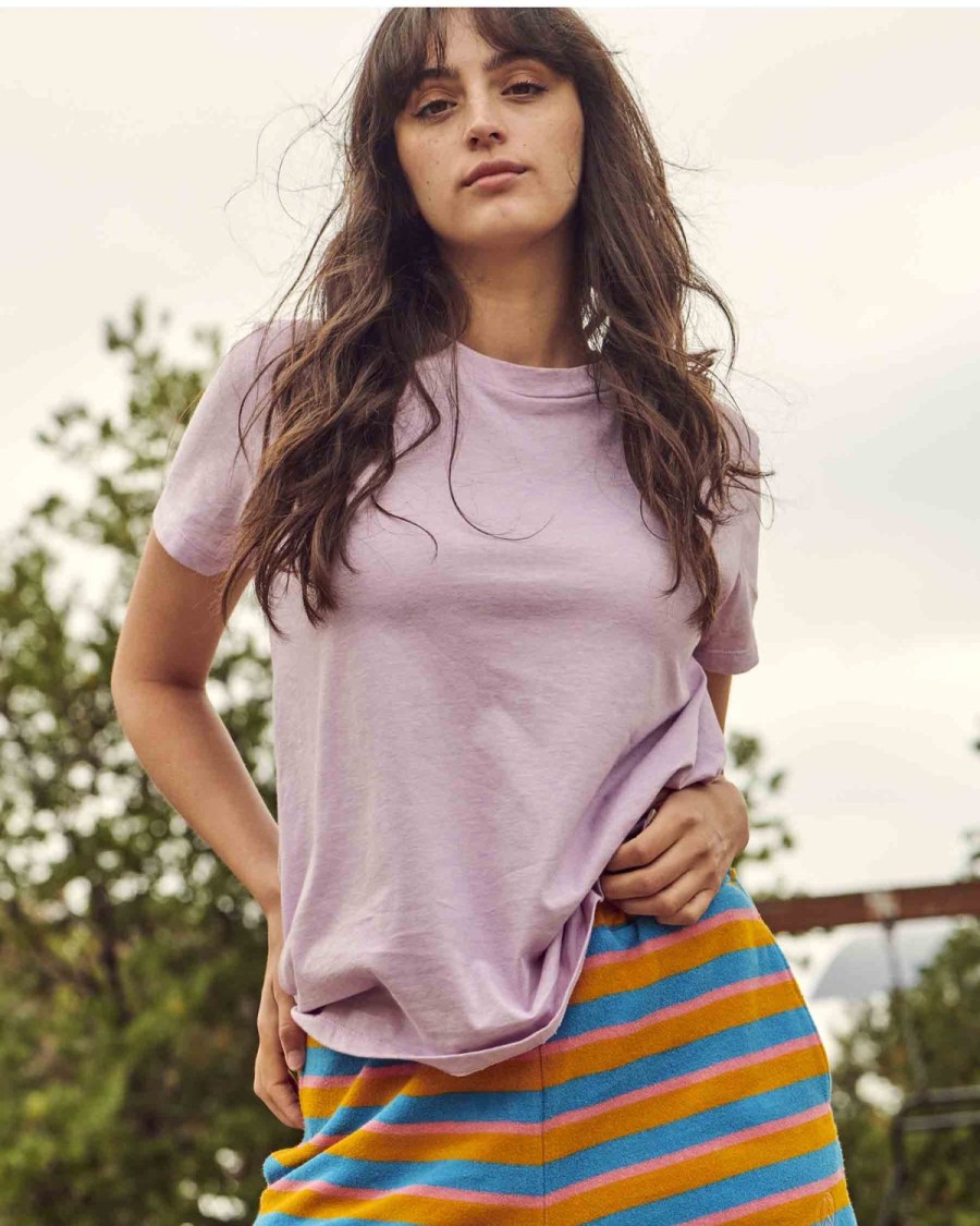 Apparel Kip&Co Tops | Lilac Basic Tee