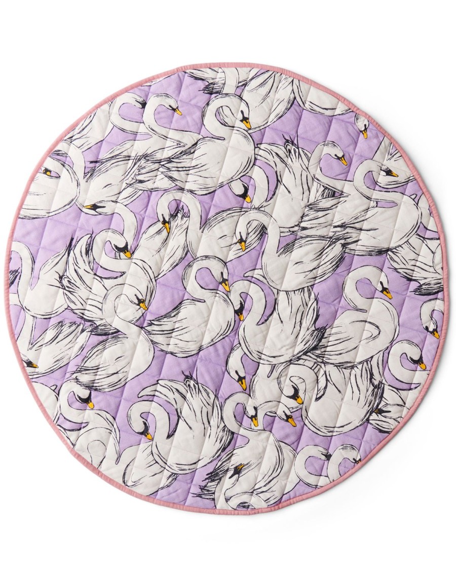 Baby Kip&Co Play Mats | Swan Lake Organic Cotton Quilted Baby Play Mat