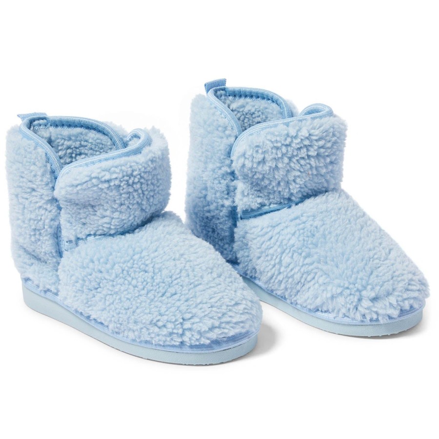 Kid Kip&Co | Egg Shell Blue Boucle Kids Boot